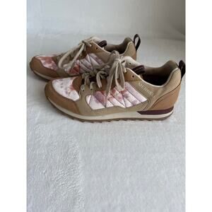 NWT Merrell Alpine Retro Women 8.5 Tan Pink Athletic Running Shoes Sneakers